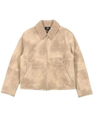 Represent Shearling-Collar Jacket - Natural
