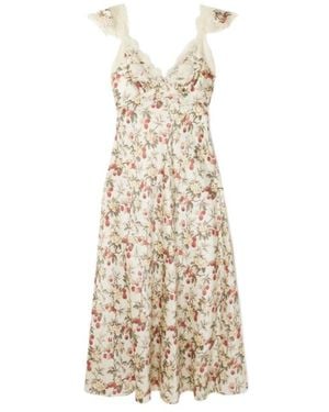 Doen Lace Pattern Dress - Natural
