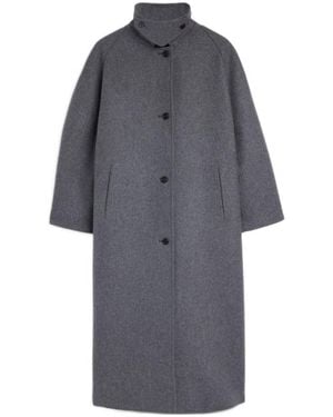 Jil Sander Double Wool Coat - Gray