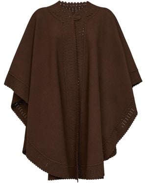 Ermanno Scervino Cape-Style Knit Top - Brown