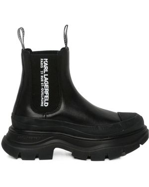 KARL LAGERFELD Panelled Chelsea Boots - Black