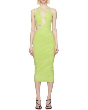 Dion Lee Interlink Hollowed-Out Detail Dress - Green