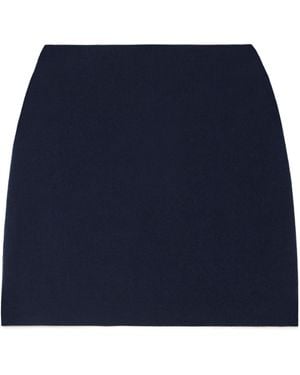 TOVE Jeanette Wool-Twill Mini Skirt - Blue