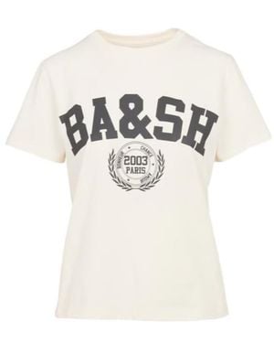 Ba&sh Logo Crew Neck T-Shirt - White