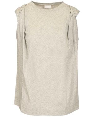 Dries Van Noten Draped Sleeveless Top - Natural