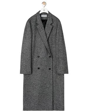 Loewe Double-Breasted Mid-Length Coat - Grey
