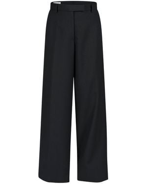 Dries Van Noten Wide-Leg Straight-Cut Casual Pants - Black