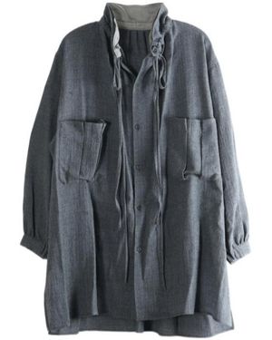 Y's Yohji Yamamoto P-Ko-Gather Collar Blouse - Grey