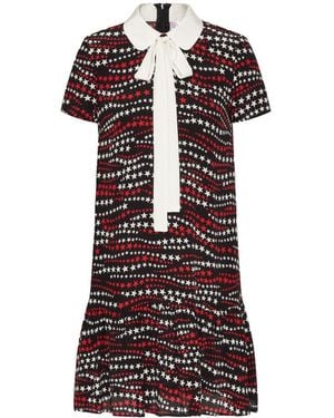 RED Valentino Star Printed Mini Dress - Red