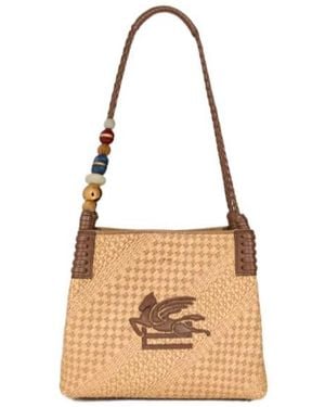 Etro Woven Shoulder Bag - White