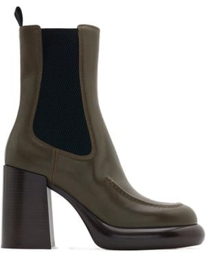 Burberry Wedge Chelsea Ankle Boots - Black