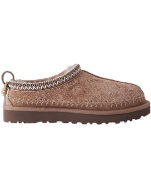 UGG Shearling-Lined Brushed-Suede Slippers - Brown