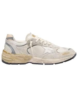 Golden Goose Dad Star Lace-Up Trainers - White