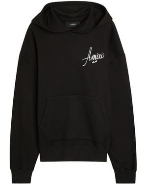 Amiri Head Cotton Hoodie - Black