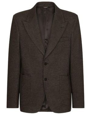 Dolce & Gabbana Single-Breasted Tailored Blazer - Brown