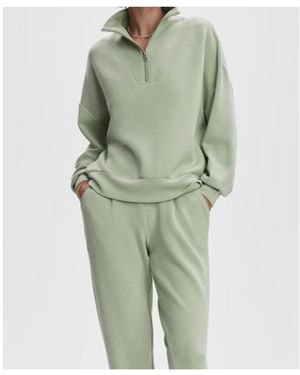 Varley Hawley Half Zip Sweatshirt - Green