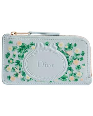 Dior Salon Cosmos Zipped Card Holder - Green