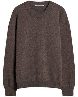 Studio Nicholson Crew-Neck Long-Sleeve Knit Top - Brown