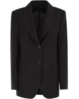 Max Mara Long-Sleeved Suit Jacket - Black