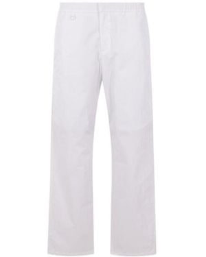 Herno Casual Pants With Elastic Waist - White