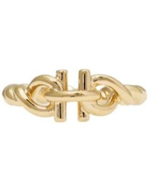 Ferragamo Gancini Twisted Ring (54Mm) - Metallic