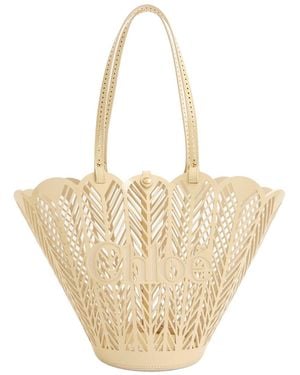 Chloé Smooth Cutout Handbag - Metallic