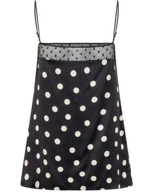 Stella McCartney Layered Polka Dot Print Top - Black
