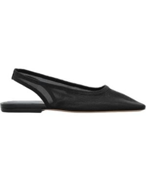 Dries Van Noten Round Toe Logo Printed Shoes - Black