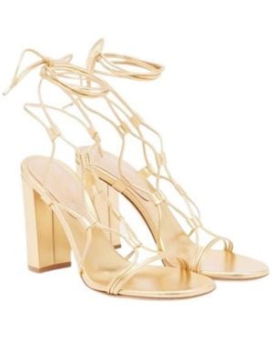 Gianvito Rossi Solid Colour Leather Sandals - Natural