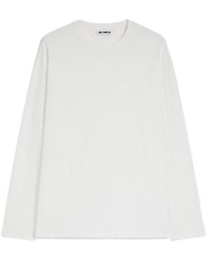 Jil Sander Long-Sleeve Crew-Neck T-Shirt - White