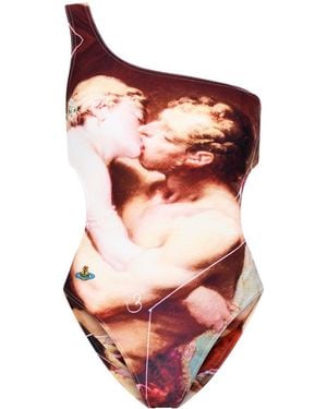 Vivienne Westwood One Shoulder Swimsuit - Red