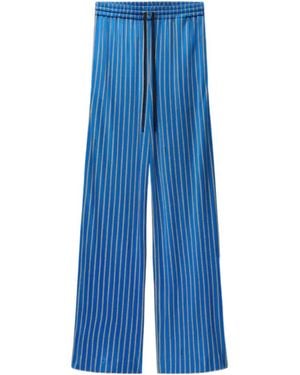Versace Meandros Striped Pants - Blue