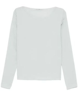 Ermanno Scervino Long-Sleeve Boat-Neck Sweatshirt - White