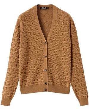 Loro Piana Cash Suede Cardigan - Brown