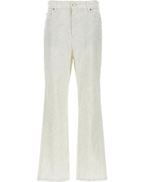 Etro Paisley Printed Cropped Jeans - Grey