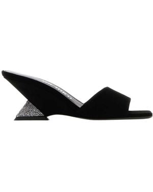 The Attico The Cheope Heeled Mules - Black