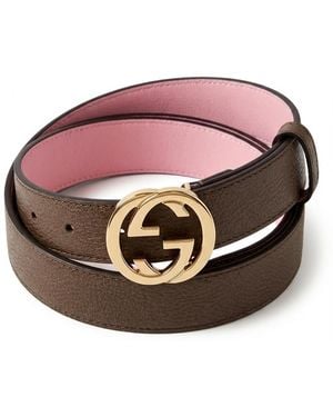 Gucci Reversible Thin Belt - Pink