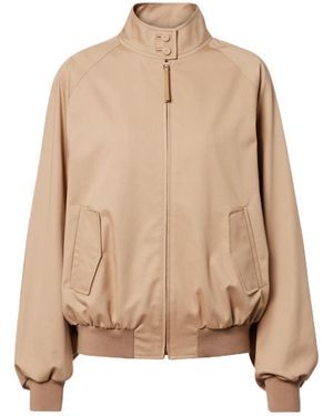 Gabriela Hearst High-Neck Long-Sleeved Casual Jacket - Natural
