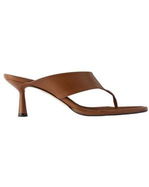 Aeyde Leather Thong Sandals - Brown