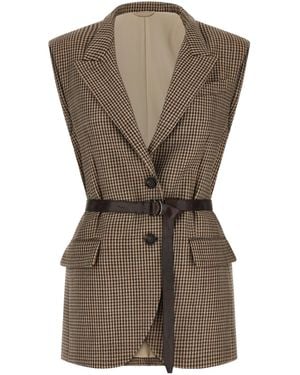 Brunello Cucinelli Belted Waistcoat - Green