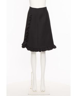 スカート Valentino Skirts Black VALENTINO GARAVANI Plissé silk-blend taffeta maxi skirt