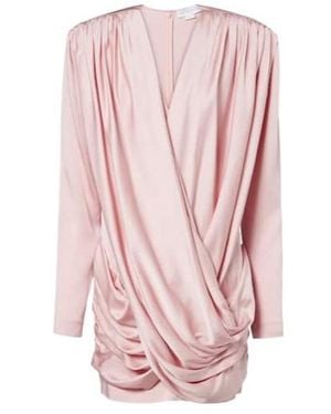 Stella McCartney Draped Crêpe Satin Minidress - Pink