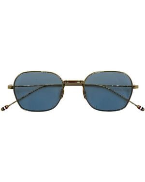 Thom Browne Eyewear Rectangle Frame Sunglasses - Blue