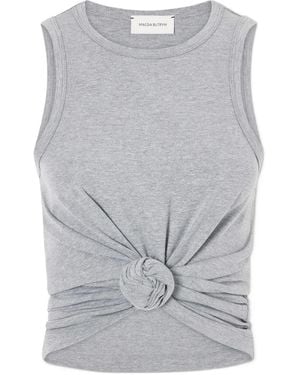 Magda Butrym Cotton-Stretch Tank Top - Grey