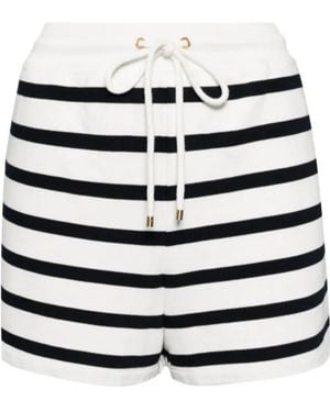 FRAME Striped Baseball Shorts - White
