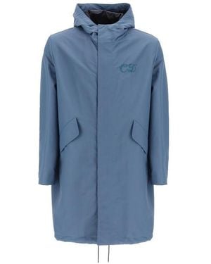 Dior Hooded Zipper Casual Jacket - Blue