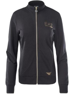 EA7 Logo-Embellished Zipped Track Jacket - Blue