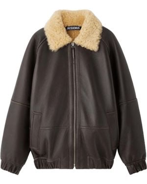 Jacquemus The Bombardier Zip-Up Jacket - Black