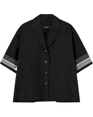 JOSEPH Leopold Stripe Detail Shirt - Black