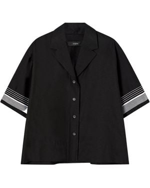 JOSEPH Leopold Stripe Detail Shirt - Black